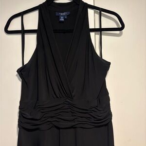 Chaps Elegant Black Halter Dress
